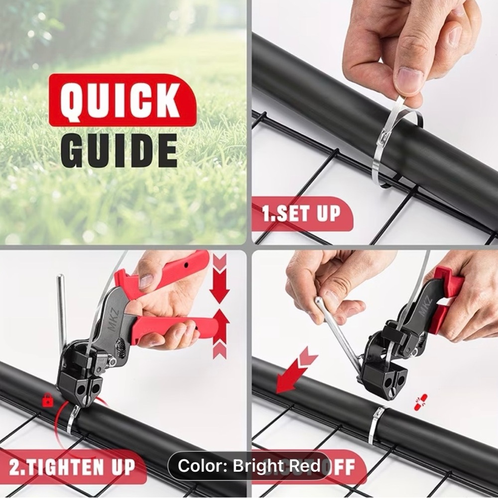 Red Cable Tie Tool Set - Picture 7 of 8